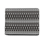 White And Black Knitted Pattern Print Bifold Wallet