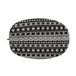 White And Black Knitted Pattern Print Car Side Mirror Covers