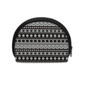 White And Black Knitted Pattern Print Coin Purse