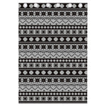 White And Black Knitted Pattern Print Curtain