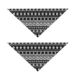 White And Black Knitted Pattern Print Dog Bandana