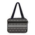 White And Black Knitted Pattern Print Double Strap Bible Bag