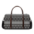 White And Black Knitted Pattern Print Duffel Bag