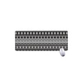 White And Black Knitted Pattern Print Extended Mouse Pad