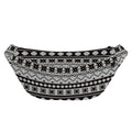 White And Black Knitted Pattern Print Fanny Pack