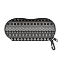 White And Black Knitted Pattern Print Glasses Case