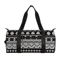 White And Black Knitted Pattern Print Gym Bag