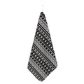 White And Black Knitted Pattern Print Hand Towel