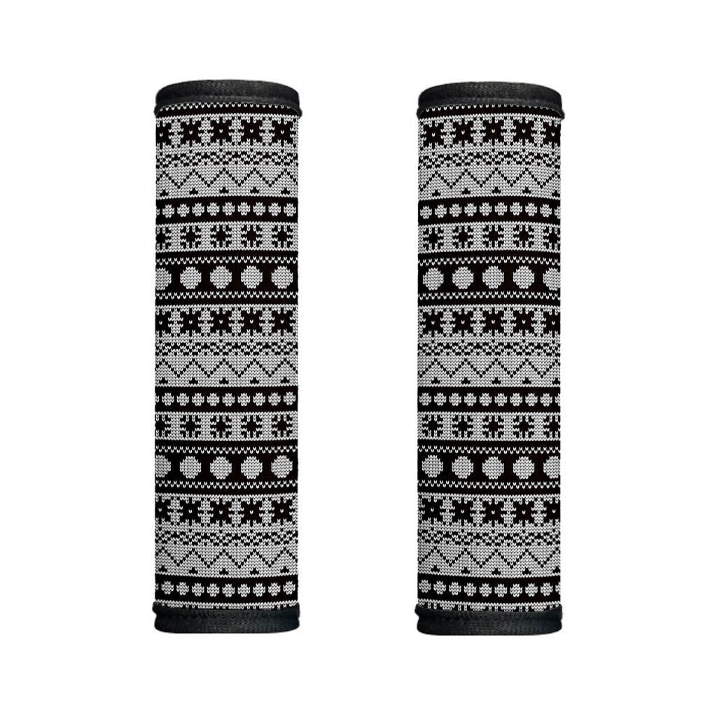 White And Black Knitted Pattern Print Handle Covers