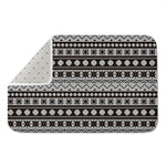 White And Black Knitted Pattern Print Indoor Door Mat