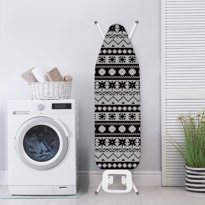 White And Black Knitted Pattern Print Ironing Board Cover