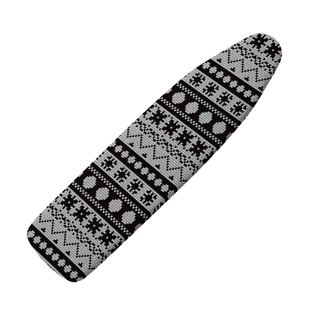 White And Black Knitted Pattern Print Ironing Board Cover