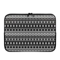 White And Black Knitted Pattern Print Laptop Sleeve
