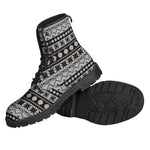 White And Black Knitted Pattern Print Backpack