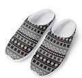 White And Black Knitted Pattern Print Mesh Casual Shoes