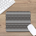 White And Black Knitted Pattern Print Mouse Pad