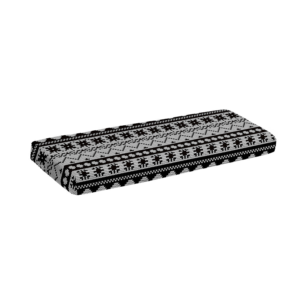 White And Black Knitted Pattern Print Piano Keyboard Cover