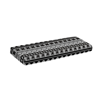 White And Black Knitted Pattern Print Piano Keyboard Cover