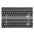 White And Black Knitted Pattern Print Placemat