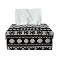 White And Black Knitted Pattern Print Rectangle Tissue Box Cover
