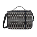 White And Black Knitted Pattern Print Shoulder Strap Bible Bag