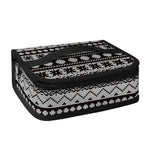 White And Black Knitted Pattern Print Small Lunch Bag