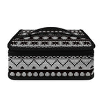 White And Black Knitted Pattern Print Small Lunch Bag