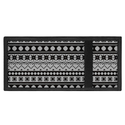 White And Black Knitted Pattern Print Trifold Wallet