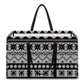 White And Black Knitted Pattern Print Utility Tote Bag