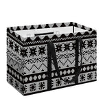 White And Black Knitted Pattern Print Utility Tote Bag