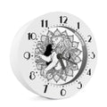 White And Black Leo Sign Print Alarm Clock