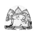 White And Black Leo Sign Print Beanie