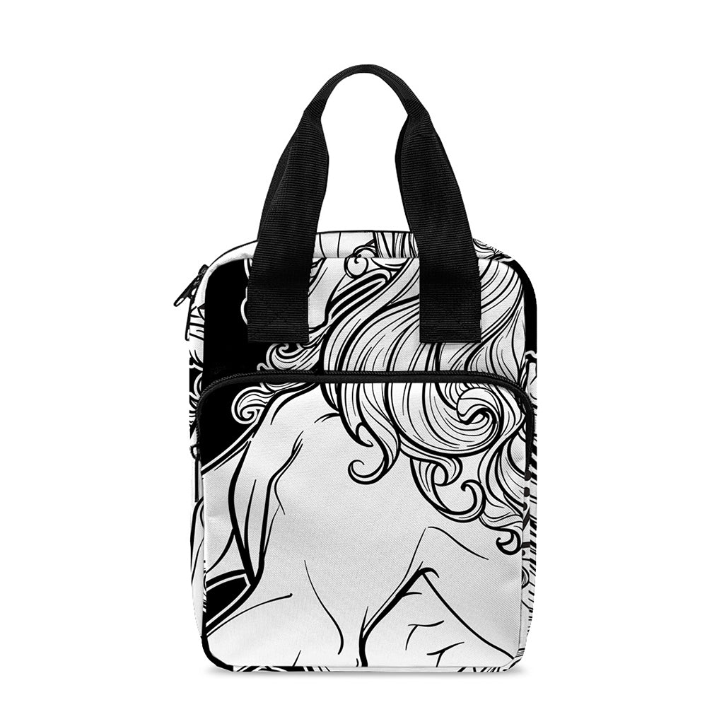 White And Black Leo Sign Print Bible Tote Bag