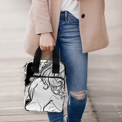 White And Black Leo Sign Print Bible Tote Bag