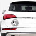 White And Black Leo Sign Print Car Sticker