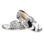 White And Black Leo Sign Print Casual Shoes