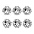 White And Black Leo Sign Print Coaster Set