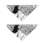 White And Black Leo Sign Print Dog Bandana