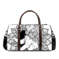 White And Black Leo Sign Print Duffel Bag