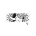 White And Black Leo Sign Print Extended Mouse Pad