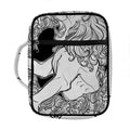 White And Black Leo Sign Print Front Pocket Bible Bag