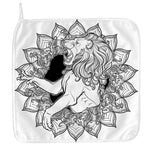 White And Black Leo Sign Print Hand Towel