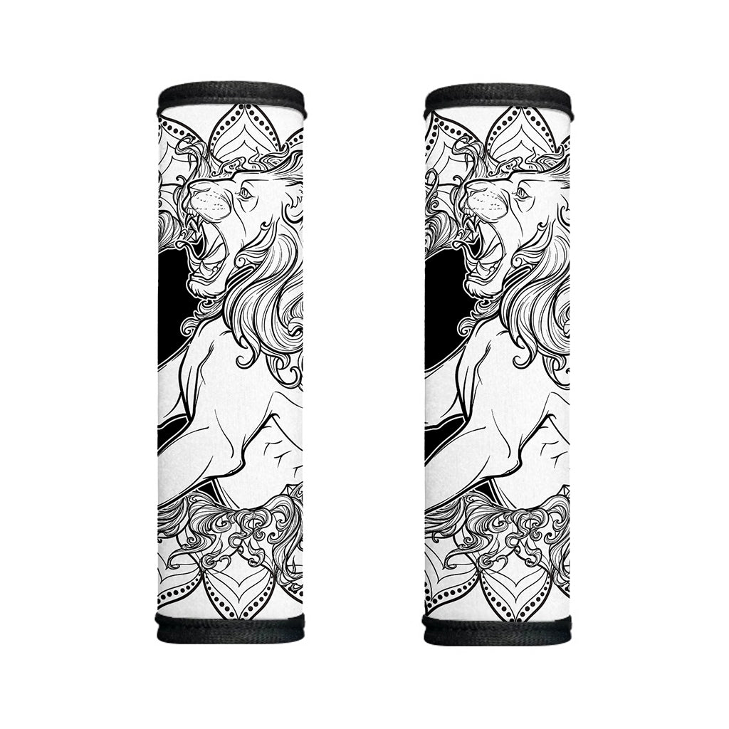 White And Black Leo Sign Print Handle Covers