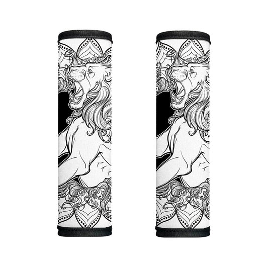 White And Black Leo Sign Print Handle Covers
