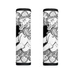 White And Black Leo Sign Print Handle Covers