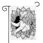 White And Black Leo Sign Print House Flag