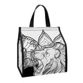 White And Black Leo Sign Print Insulated Lunch Tote