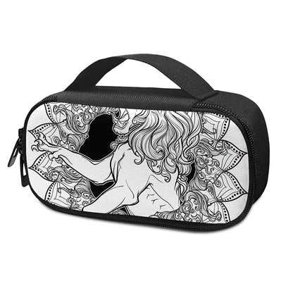 White And Black Leo Sign Print Insulin Cooler Travel Case