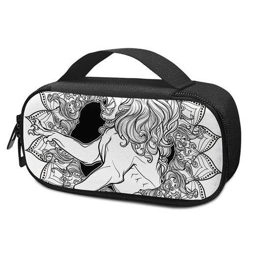 White And Black Leo Sign Print Insulin Cooler Travel Case