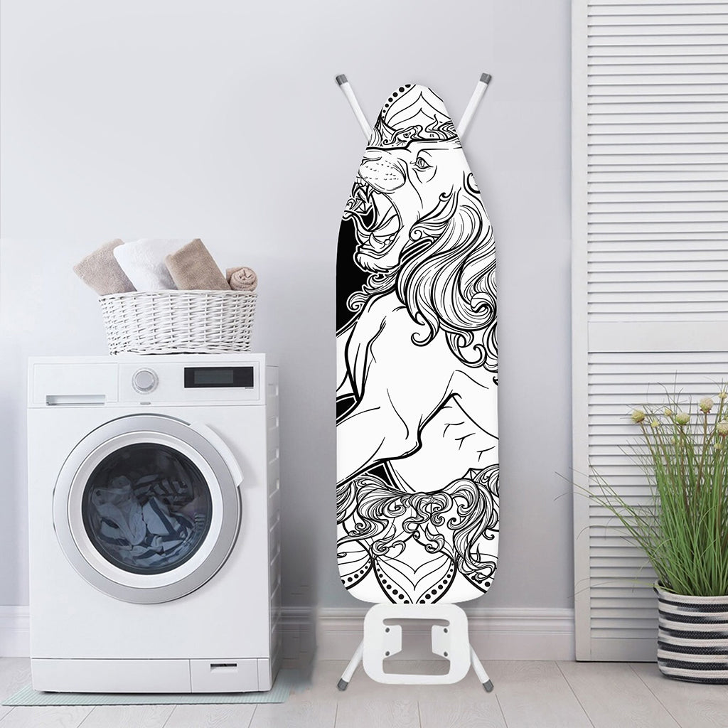 White And Black Leo Sign Print Ironing Board Cover